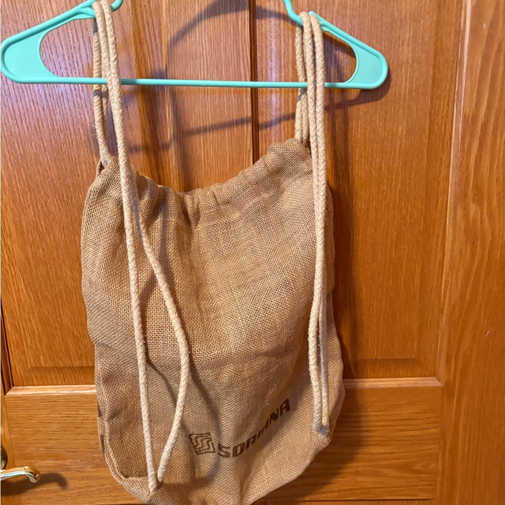 Authentic Coffee Drawstring Burlap Bag - image 3